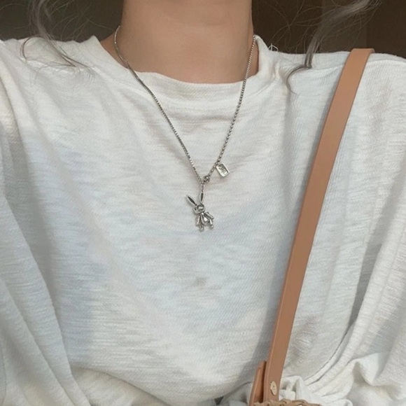 New 925 Sterling Silver Rabbit Necklace - Picture 5 of 6
